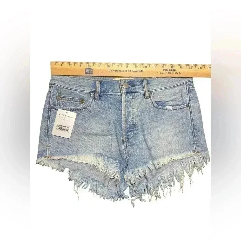 Free People Denim Soft & Relaxed Cutoff Shorts Distressed 26 We the Free NWT